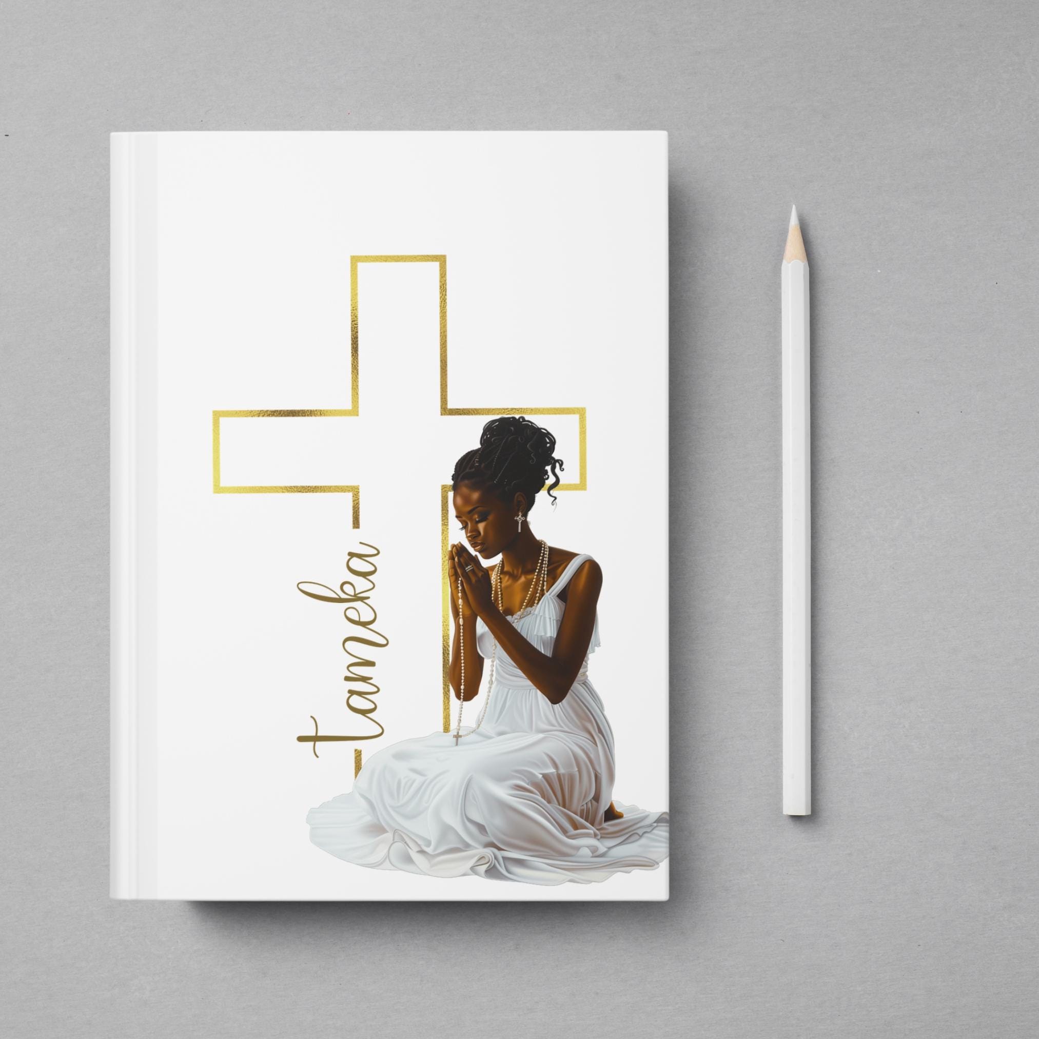 Personalized Black Woman Prayer Journal, Bible Study Notebook, Custom ...