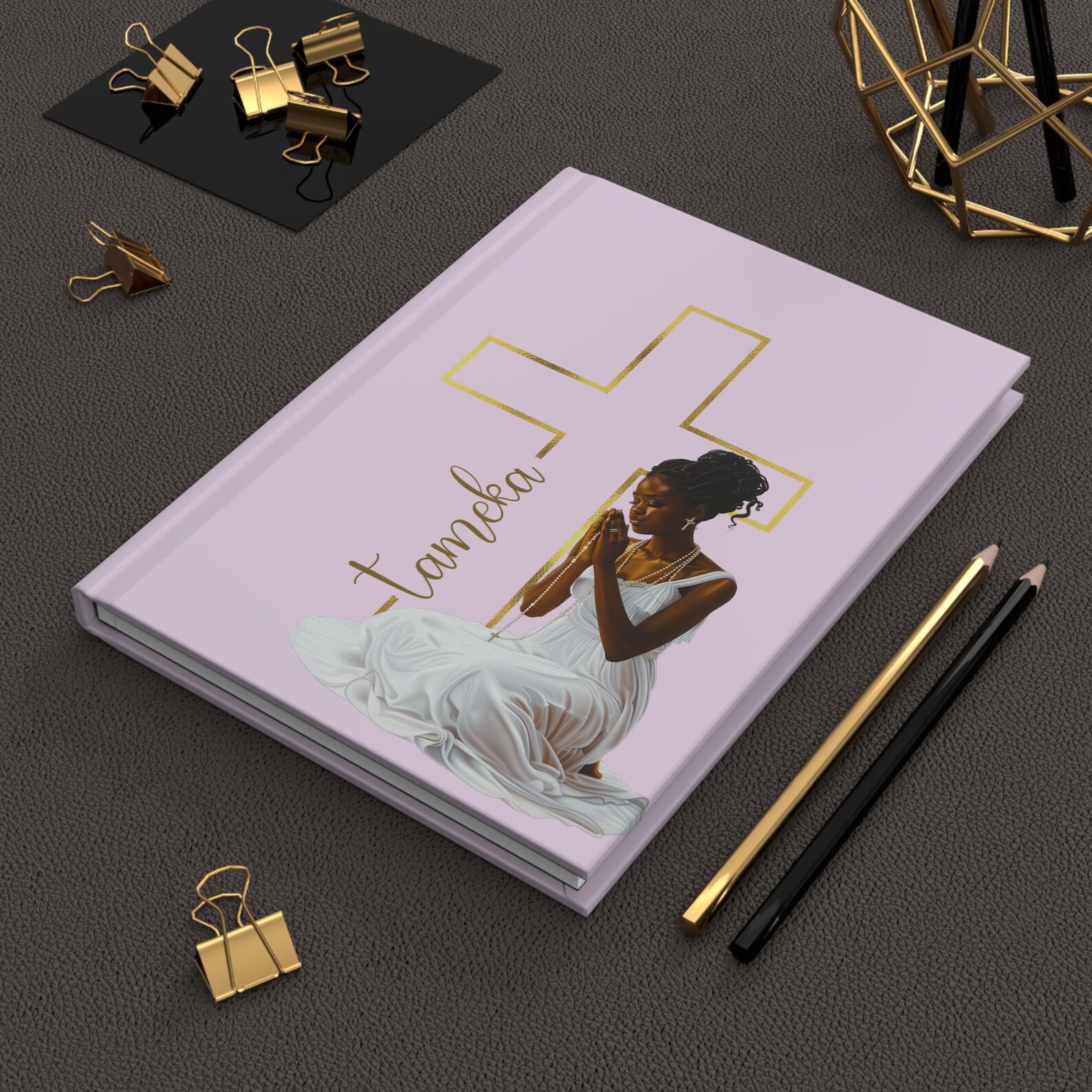 Personalized Black Woman Prayer Journal, Bible Study Notebook, Custom ...