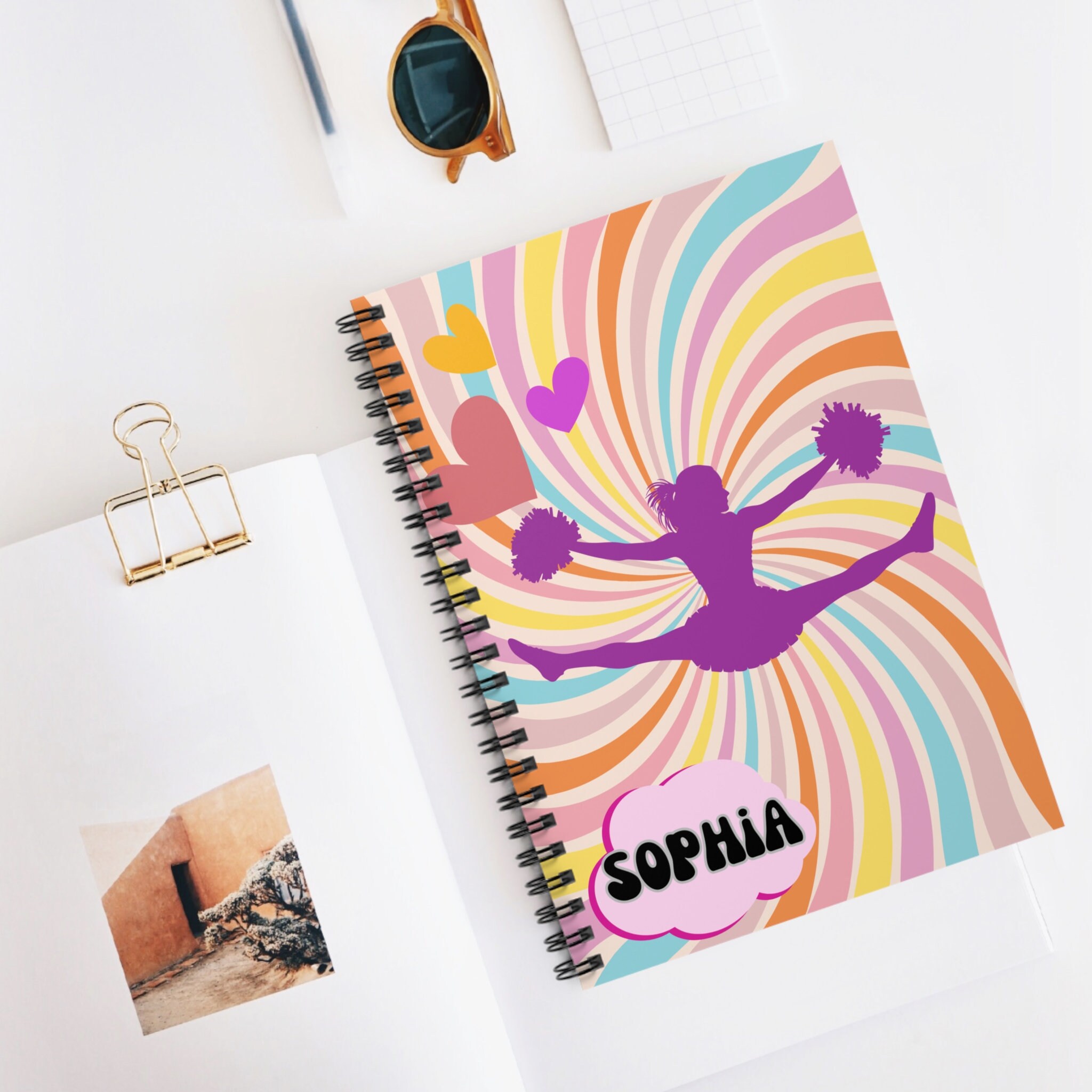 Personalized Cheer Team Notebook, Custom Name Cheerleader Notebook ...