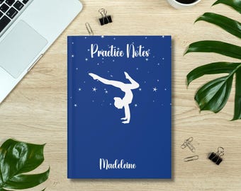 Personalized Gymnast Hardcover Journal - Lined Pages, Gymnastics Practice Notebook, Gymnastics Diary, Gymnast Gift, Gymnastics Enthusiasts