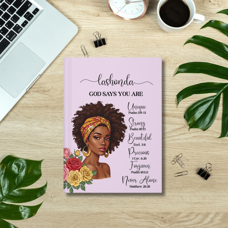 African American Woman Personalized Prayer Journal, Hardcover Matte ...
