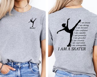 Figure Skater Affirmation Shirt, Ice Skater Sweatshirt, Ice Skating Hoodie, Ice Skater Sweatshirt, Skating Coach, Skater Birthday Gift