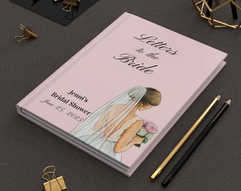 Personalized Letters to the Bride, Custom Bridal Shower Gift, Bride Keepsake, Wedding Gift from Bridal Party, Bride-to Be Notebook