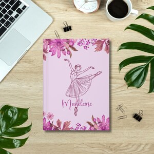 Carnet cartonné personnalisé de danseuse - Pages lignées, carnet de chorégraphies, journal de ballet, cadeau de danseuse, amateurs de danse, cadeau d'équipe de danse
