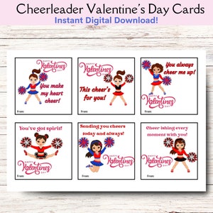 Druckbare Valentinstag Karte, Hintergrund Rosa Cheerleader Freundschaft Karte, SOFORTIGER DOWNLOAD