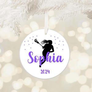 Personalized Lacrosse Ornament, Custom Name Lacrosse Holiday Gift, Lacrosse Christmas Ornament, Lacrosse Team Gift, Lacrosse Coach Gift