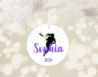Personalized Lacrosse Ornament, Custom Name Lacrosse Holiday Gift, Lacrosse Christmas Ornament, Lacrosse Team Gift, Lacrosse Coach Gift