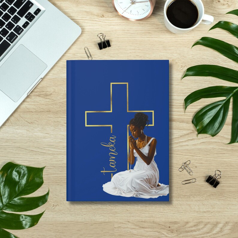 Personalized Black Woman Prayer Journal, Bible Study Notebook, Custom ...