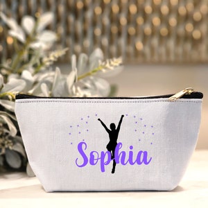 Personalized Cheer Cosmetic Pouch, Cheer Team Accessory Pouch, Gift for Cheer Coach, Competitive Cheerleader Cosmetic Pouch, Cheer Team Gift