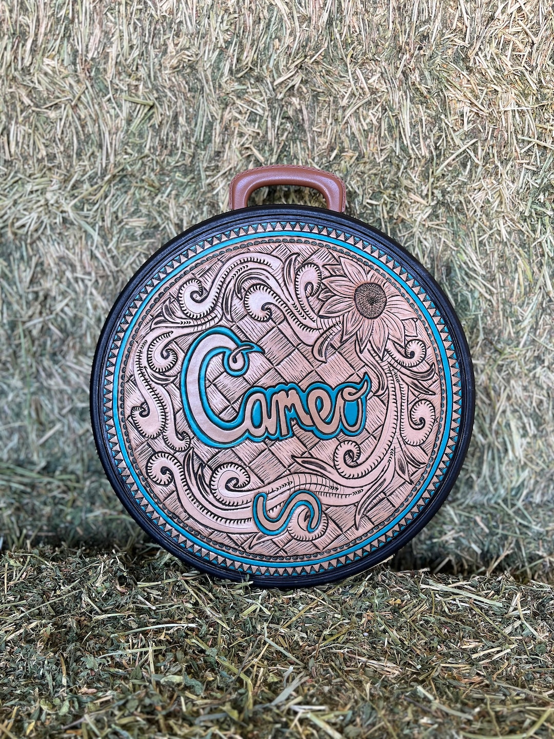 Custom Tooled Leather Rope Can Patch Etsy