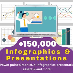 Plus de 150 000 présentations d'entreprise et infographies | Modèles PowerPoint, présentations, visualisation de données, graphiques modifiables