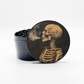 Smoking Skeleton Grinder, Skeleton Herb Grinder, Skeleton Grinder with Catcher, Custom Smoking Skeleton Herb Grinder, Halloween Gift Idea