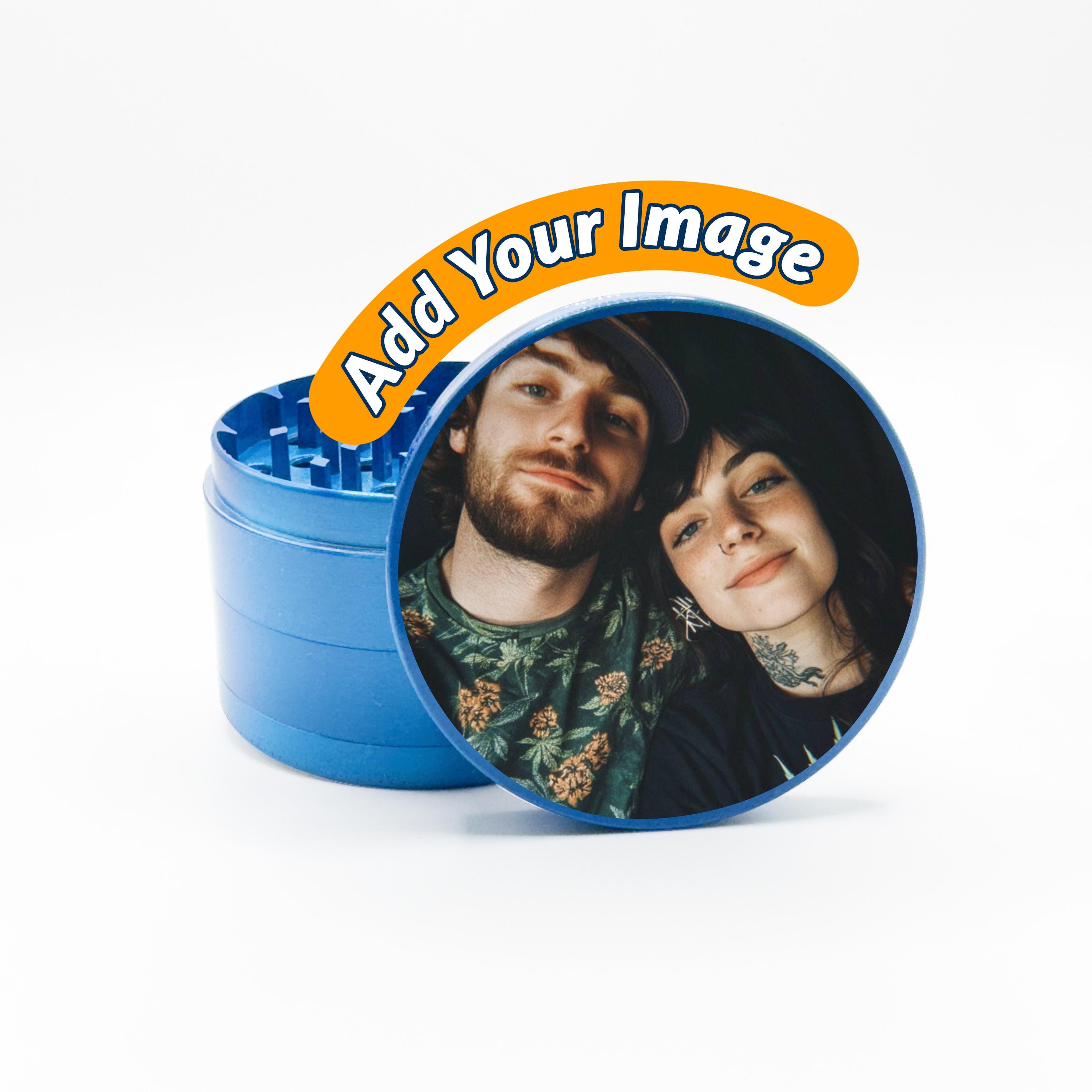 Add Your Image Grinder, Custom Herb Grinder Gift, Herb Grinder with Catcher, Metal Grinder for Herbs, Personalized Photo Grinder