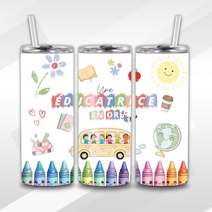 EDUCATOR - daycare - school - childcare - PNG - In FRENCH - 20oz Tumbler