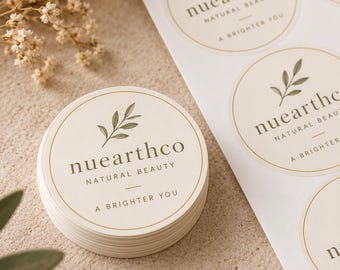 Custom Business Logo Stickers | Waterproof Packaging Labels (Personalized Branding)