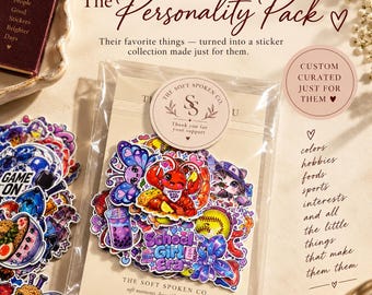 Custom Curated Sticker Pack | Personalized Kids/Adult Gift (25-100 Stickers)