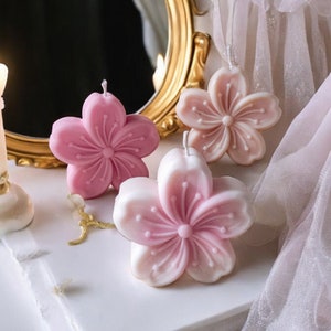 Handmade Cherry Blossom Soy Wax Candle: Luxury Home Decor