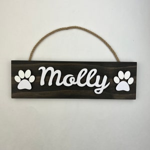Pet Name Sign, 3D Pet Name Sign, Personalized Pet Name Plate, Custom Pet Name Sign, Cat Paw Sign, Dog Bone Sign, Pet Food Area Decor