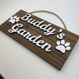Pet Name Sign, 3D Pet Name Sign, Personalized Pet Name Plate, Custom Pet Name Sign, Cat Paw Sign, Dog Sign, Pet Food Area Decor, Paw Sign