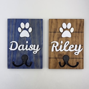 Custom Pet Leash Holder, Personalized Pet Leash Holder, Dog Sign, Pet Sign, Dog Lover Gift, Pet Lover Gift, Gift for Her, Gift for Him, Dogs