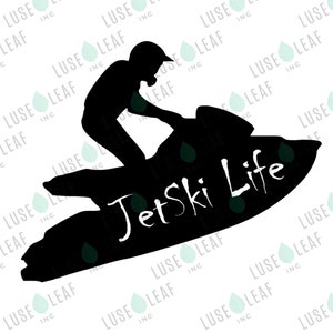 JetSki Life with Jet Ski Image vinyl decal download SVG and PNG file types included