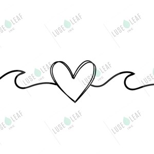 Beach Love heart ocean waves heartbeat SVG digital file for cricut silhouette and other machines vinyl sticker for car and other decor decal