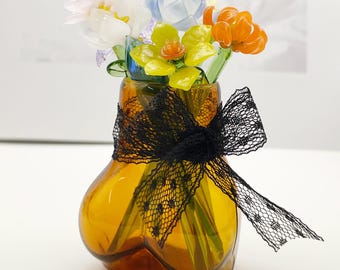 Glass Birth Month Flower, Mini Vase, Birthday Gift