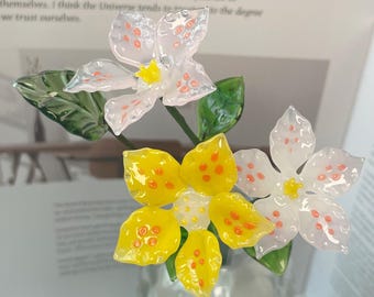 Handmade Glass Lily Flower, Gift for Her
