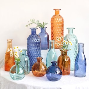 Personalized Mother Vase, Mothers Day Gifts Colorful Vase Embossed Vase for Flowers, Ribbed Vase Glass Vase Decoration Home Decoration