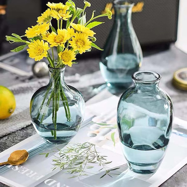 Mini Glass Vases Etsy