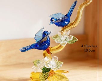 Baccarat France Crystal LOVE BIRDS Doves Figurine Clear 2.5”H X4