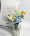 7.5 inches Larkspur Handmade Glass Flowers, Various Color Morning Glory Glass Marigold Flower Glass Bouquet Unique Gift Christmas Gifts product logo