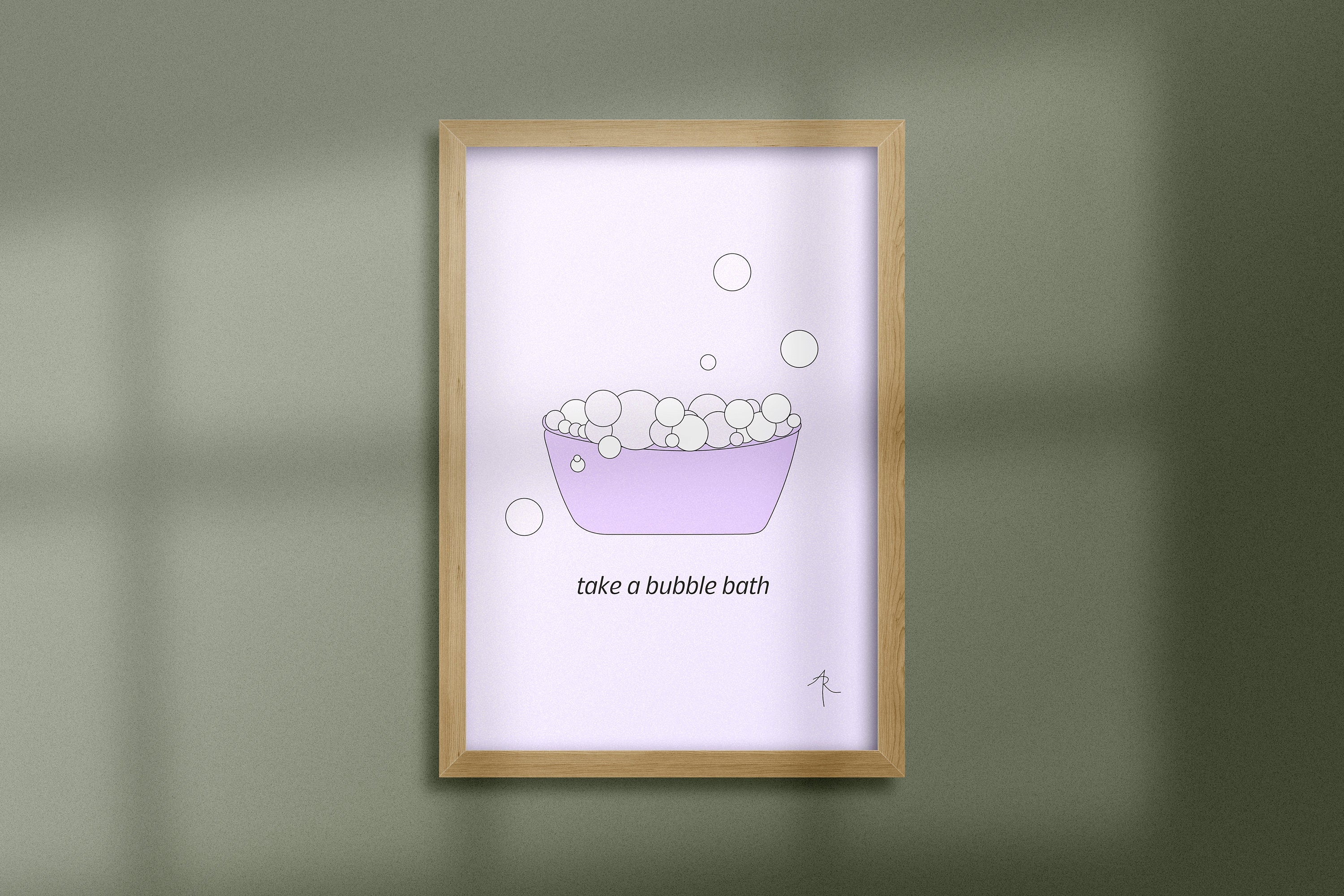 Take a Bubble Bath Habit Helper and Subliminal Messaging Wall Art - Etsy
