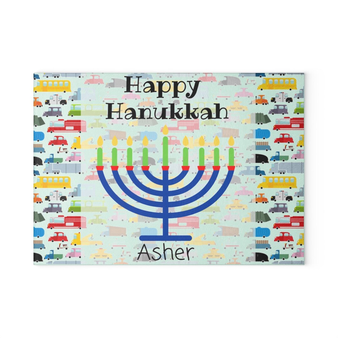 Kids Custom Menorah Trays Cars and Trucks Hanukkah Drip Etsy