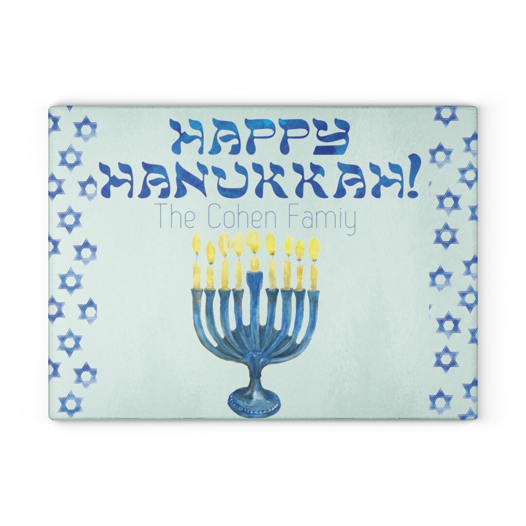 Custom Menorah Trays for Hanukkah Gift Hanukkah Drip Trays Personalized