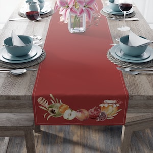 Rosh Hashanah Table Runner - Rosh Hashanah Decorations - Rosh Hashanah Gift - Jewish Home Decor