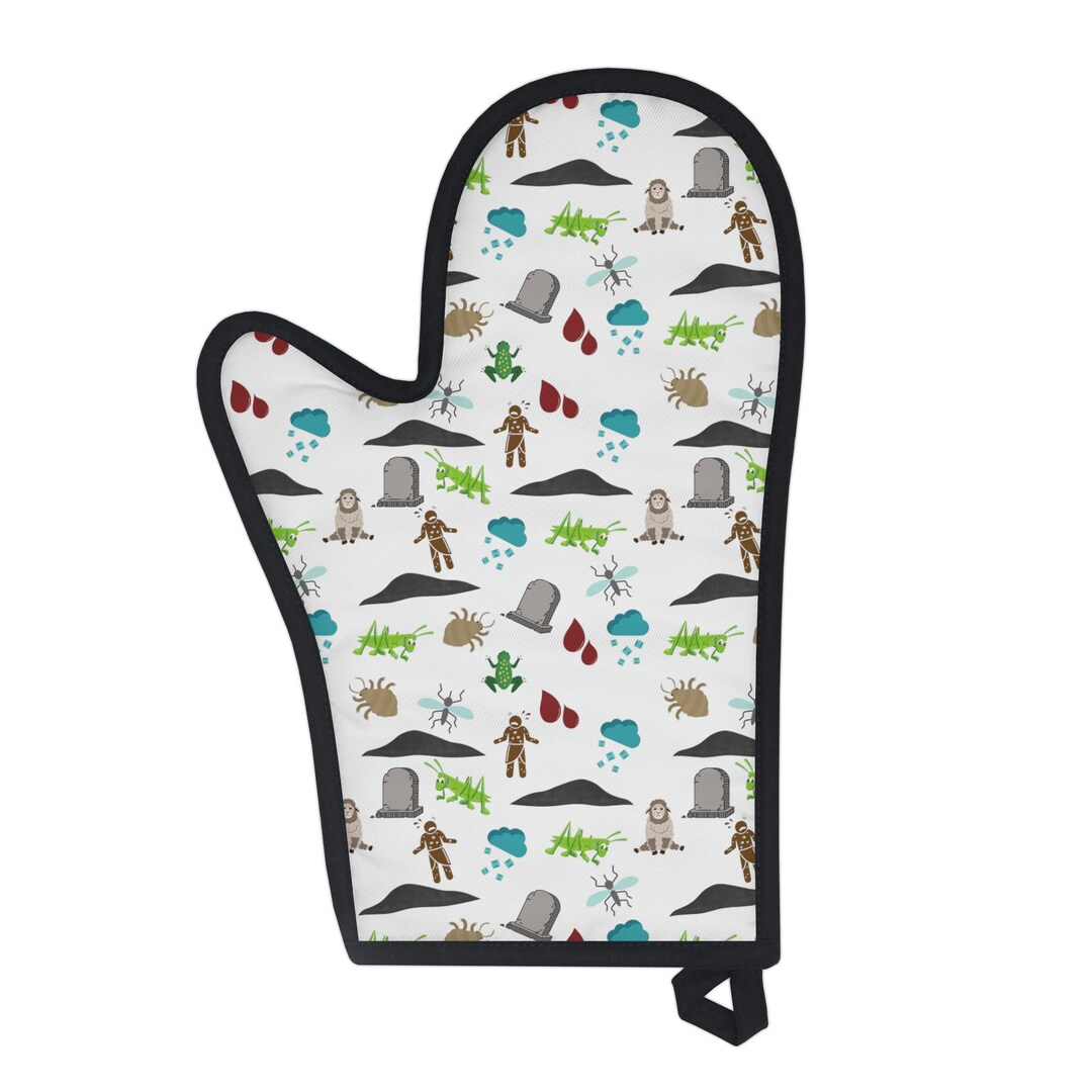 Passover Oven Mitt Pesach Ten Plagues Oven Glove for Jewish Etsy