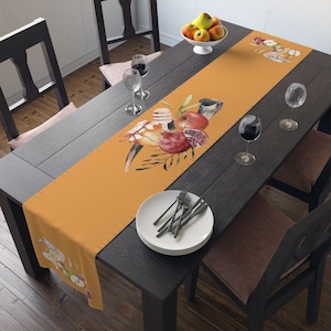Rosh Hashanah Table Runner - Rosh Hashanah Decorations - Rosh Hashanah Gift - Jewish Home Decor