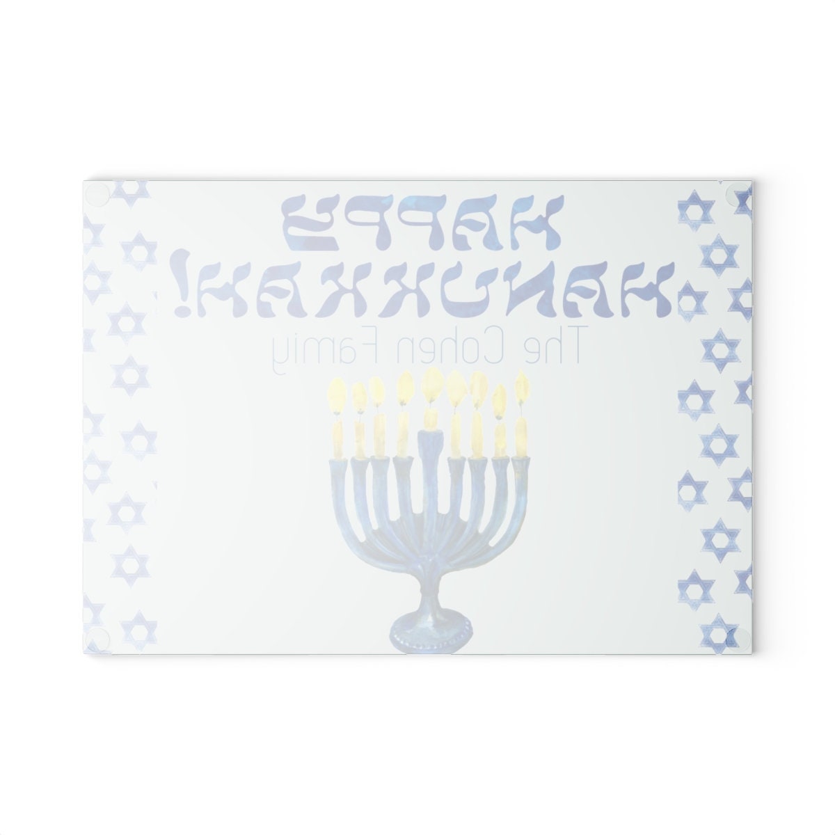 Custom Menorah Trays for Hanukkah Gift Hanukkah Drip Trays Personalized