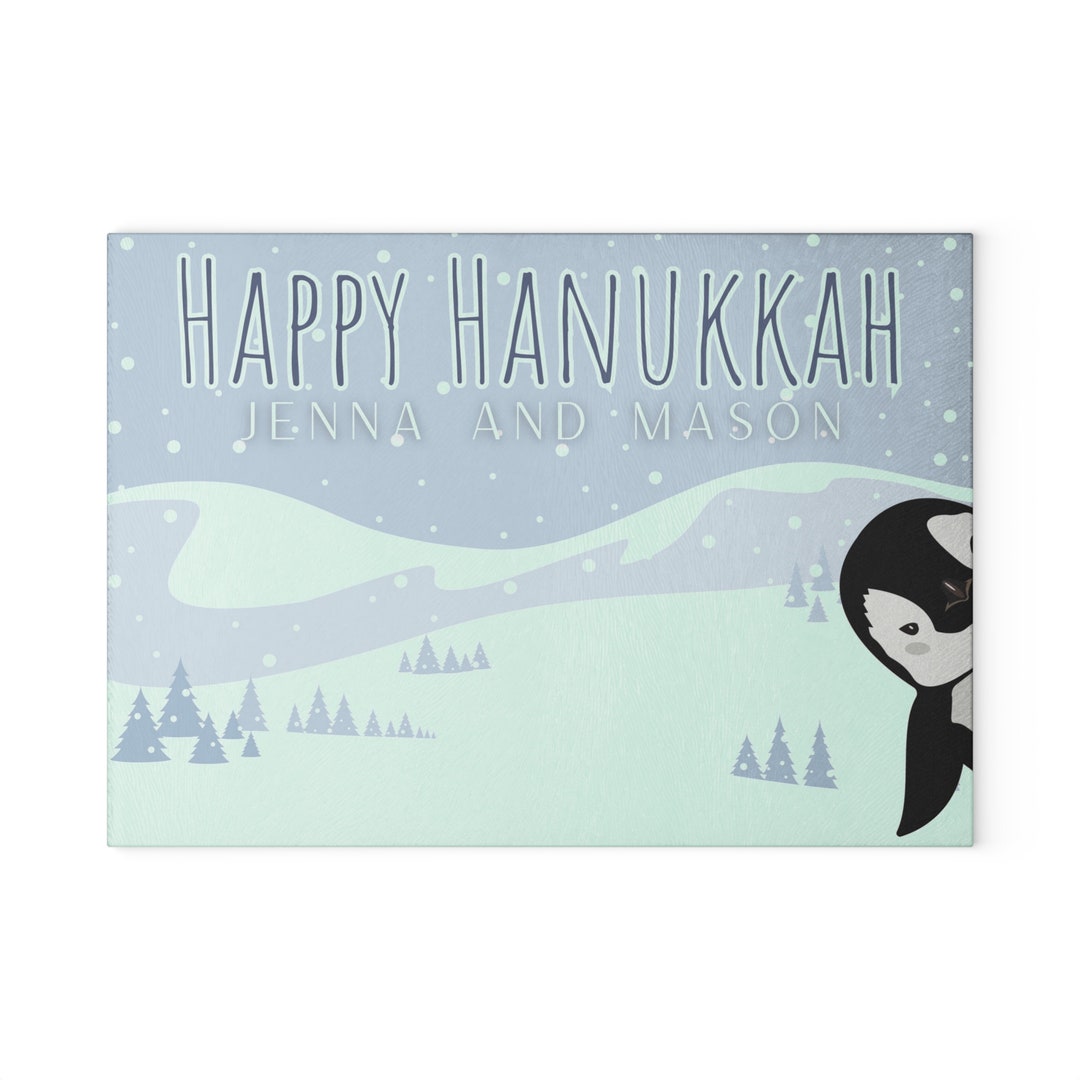 Custom Penguin Menorah Tray Hanukkah Gift Hanukkah Drip Trays Custom ...