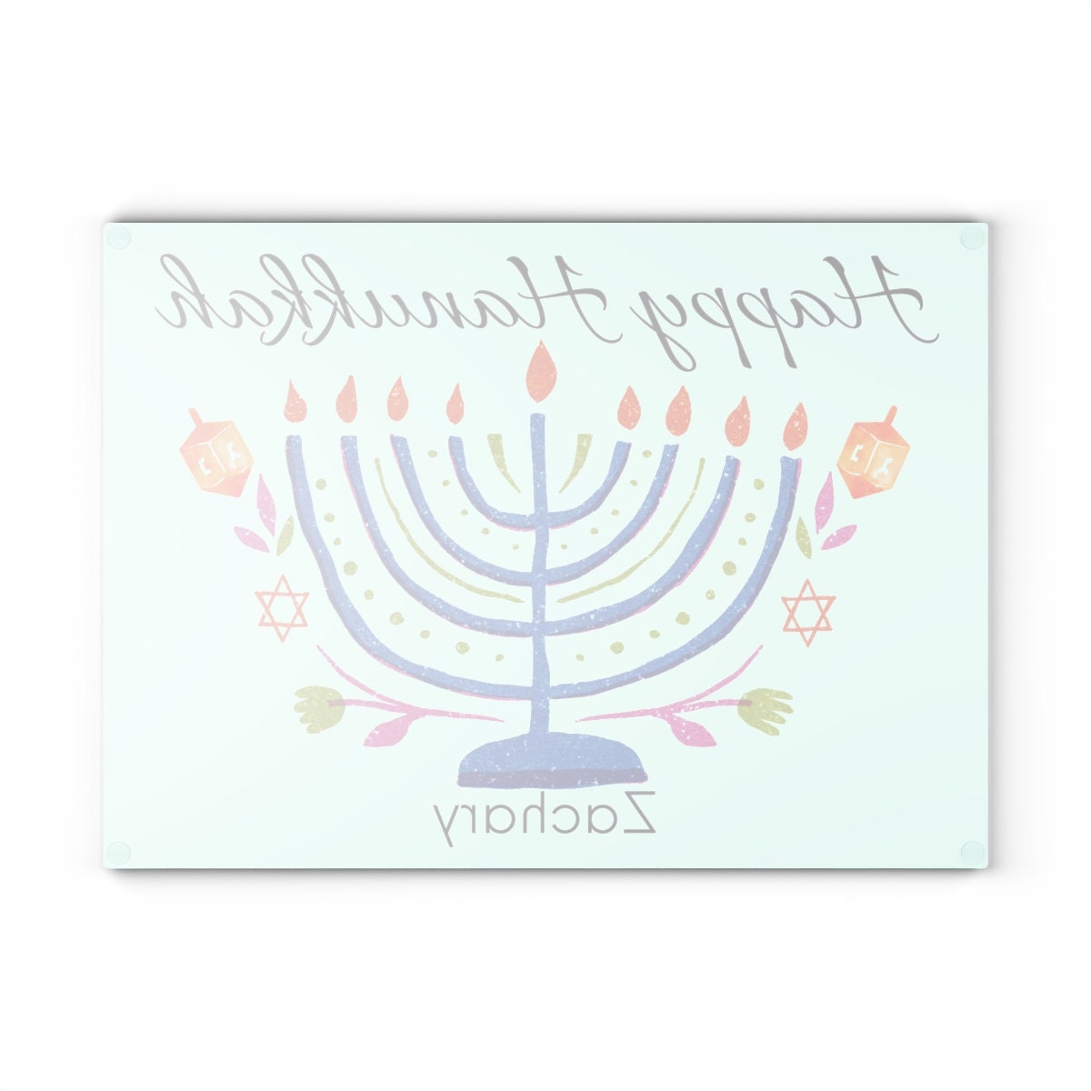 Custom Menorah Trays for Hanukkah Gift Hanukkah Drip Trays Personalized
