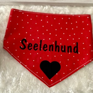 Neckerchief for the soul dog with name, handmade and high-quality printed with name or desired text