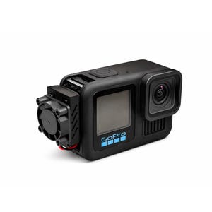 Pare o superaquecimento da sua GoPro! Bateria falsa com ventoinha de resfriamento para GoPro 13