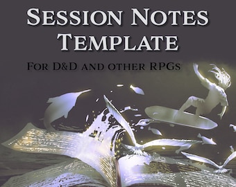セッションノートテンプレート（プレイヤー向け） - D&D や他の RPG と互換性あり