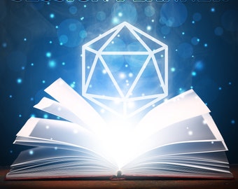 May include: A blue and white book with a glowing white 20-sided die above it. The book is open and the die is emitting light. The text "GAME MASTER'S SESSION PLANNER" is at the top of the image. The text "INTREPID ADVENTURING" is at the bottom of the image. The text "Plan and run your sessions from a single notebook" is in the center of the image.