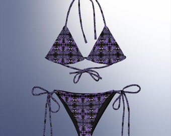 Galaxy Print recycled string bikini