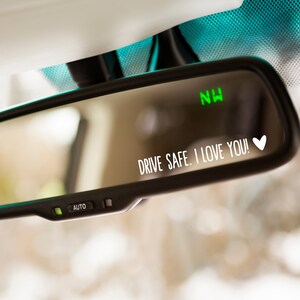 Drive Safe I Love You Decal Sticker Small Vinyl Decal for Car Mirror - Etsy