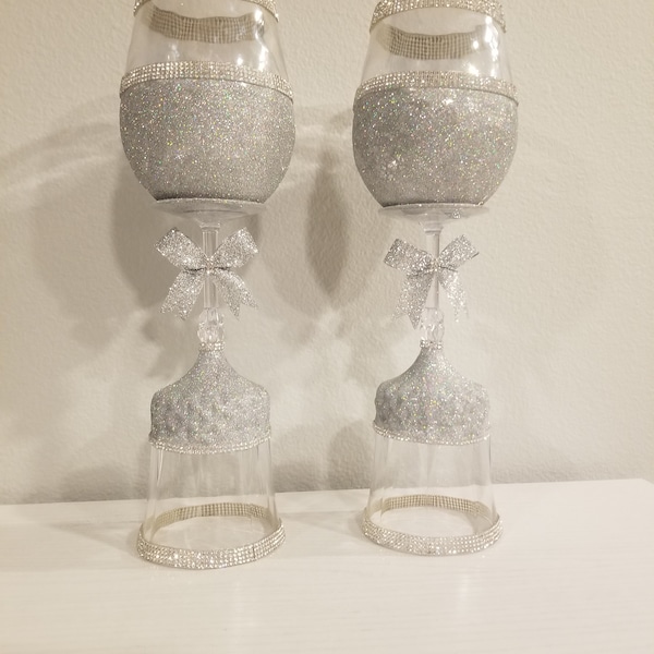 Wine Glass Candle Holder Etsy