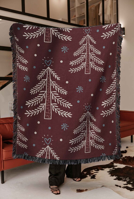 Woven christmas blanket new arrivals