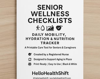 Lista di controllo per il benessere degli anziani: registro giornaliero approvato dagli infermieri (PDF stampabile)